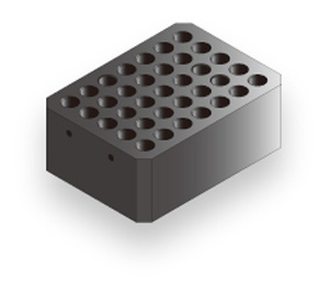 Aluminum block for DTU/CTU-Mini/Neo (micro tube 0.5ml x 35) B-0835